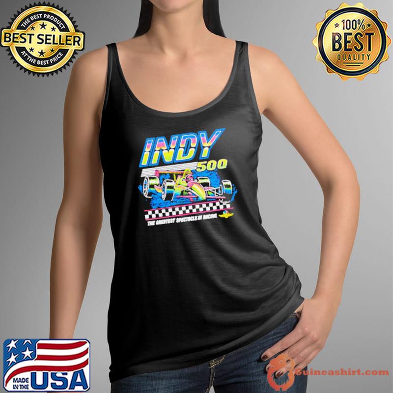 Indy 500 the greatest spectacle in racing neon shirt