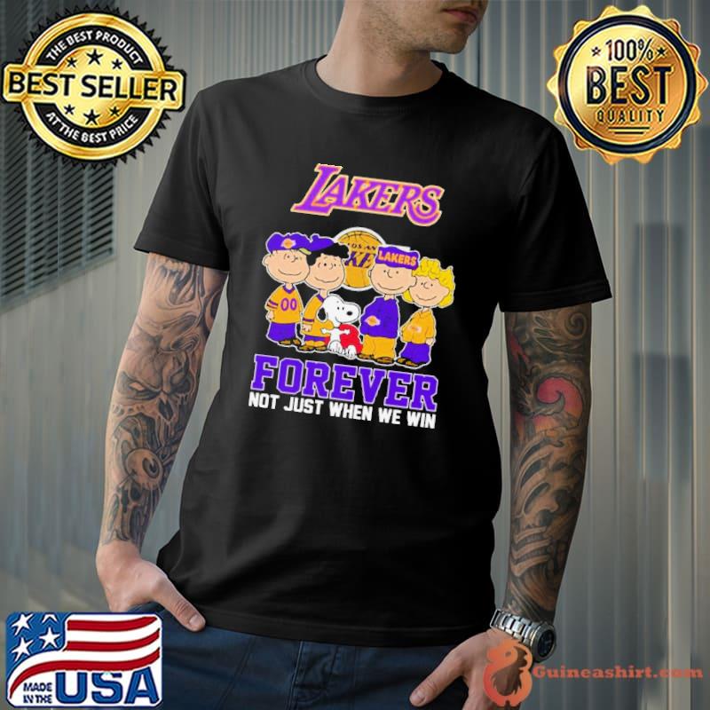Los Angeles Lakers X Peanuts Movie Characters Forever Not Just When We Win Shirt