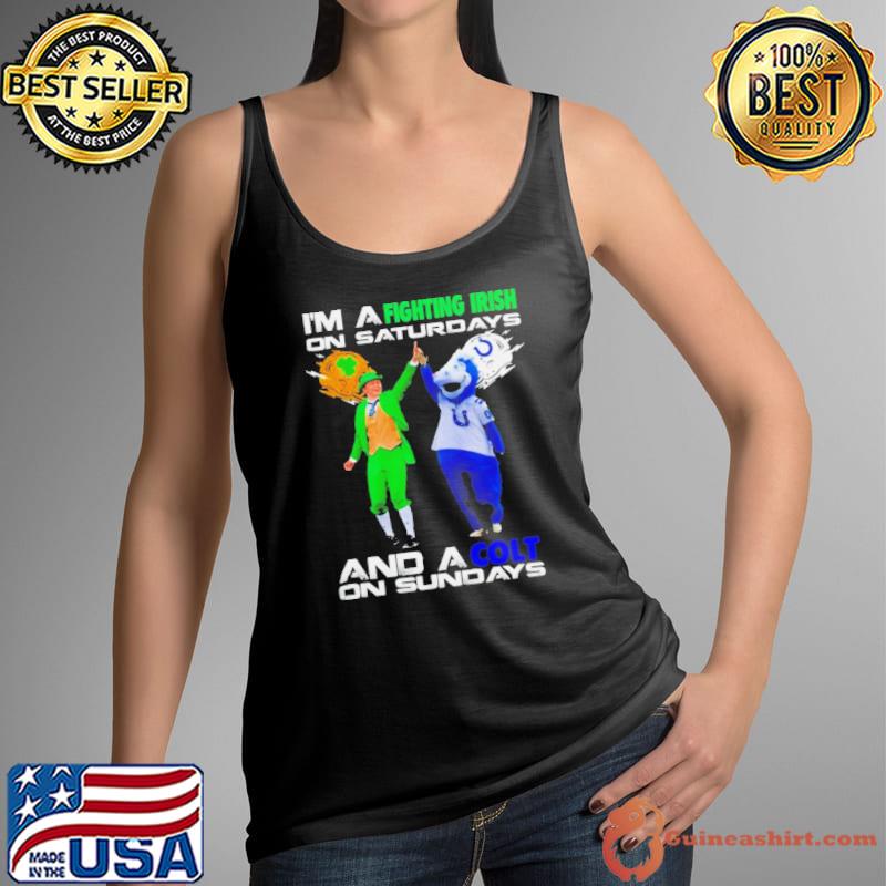 Mascot i’m a fighting irish on saturdays and a colt on sundays shirt