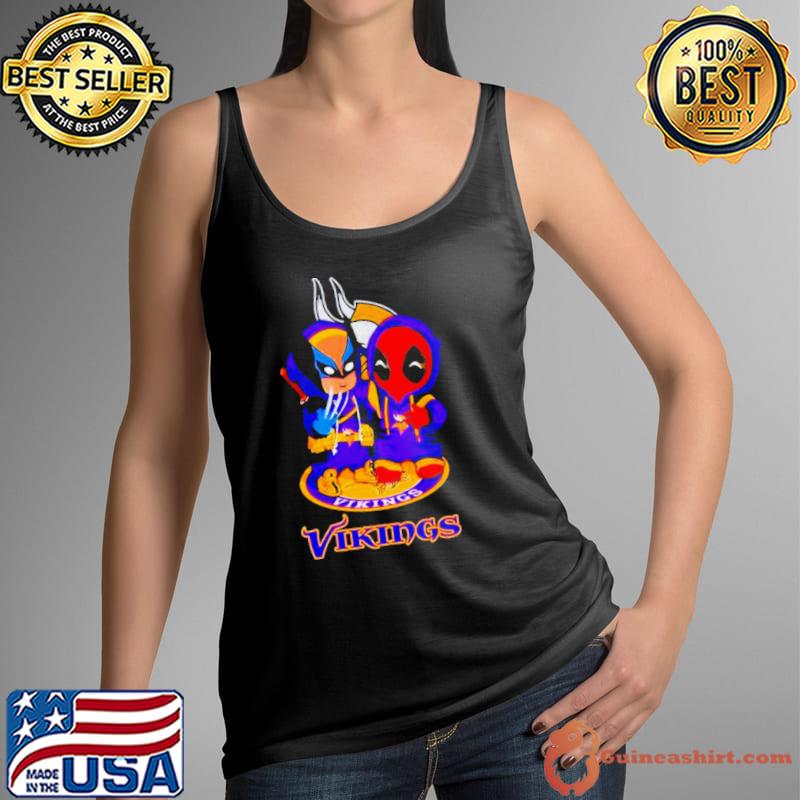 Minnesota Vikings Marvel Wolverine and Deadpool True friends shirt