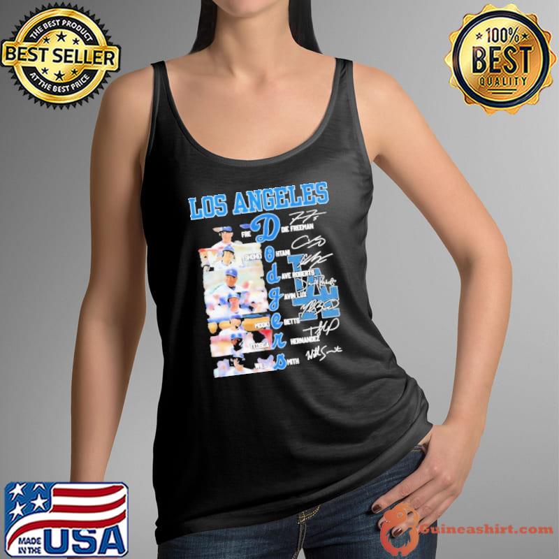 MLB Los Angeles Dodgers All Team Members Signatures Shirt Tank Top
