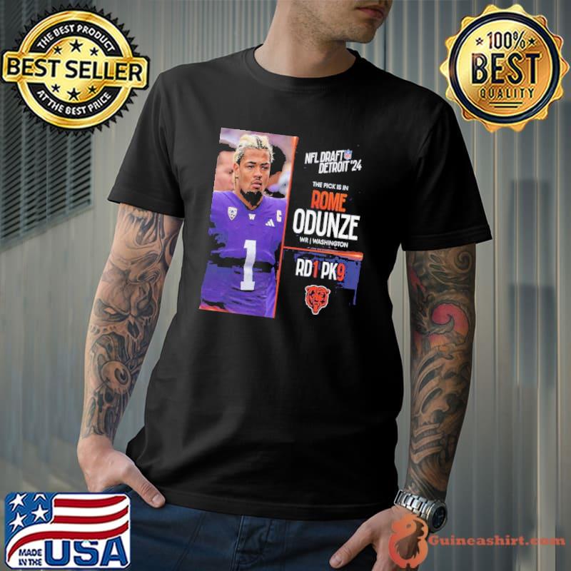 NFL Draft Detroit 24 The Pick Is In Rome Odunze Of Chicago Bears WR Washington Picks 9 Round 1 shirt
