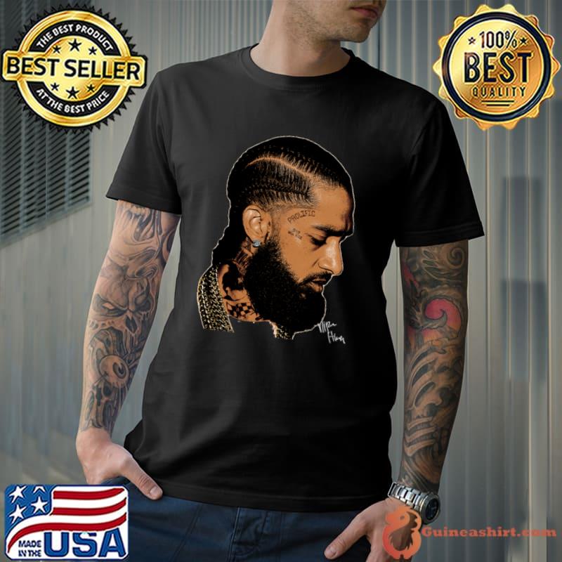 Nipsey Hussle Big Face American rapper entrepreneur and activist T-Shirt