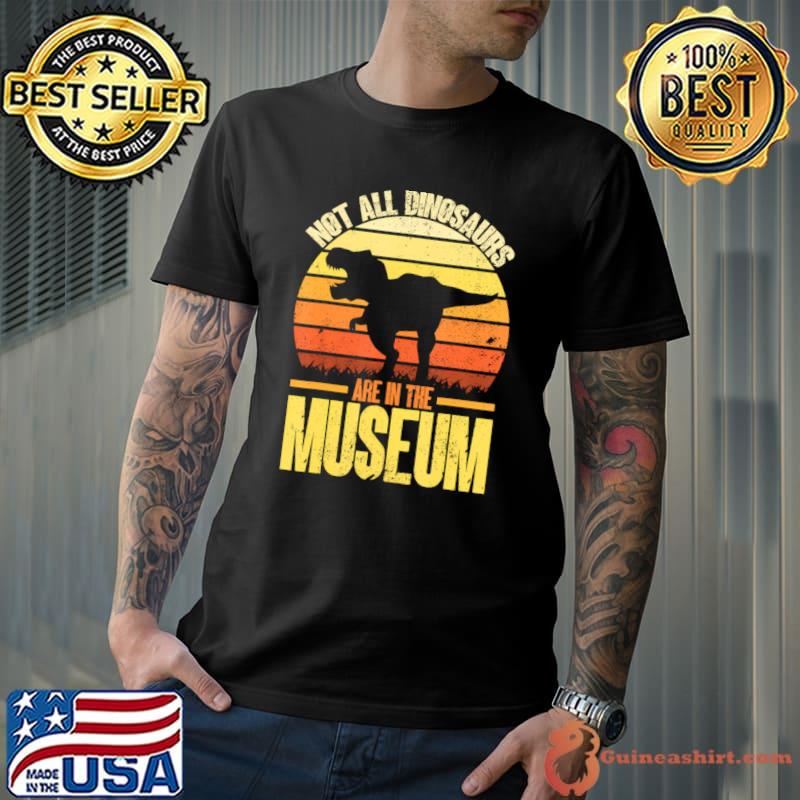 Not All Dinosaurs Are In The Museum Dinosaur Vintage Sunset T-Shirt