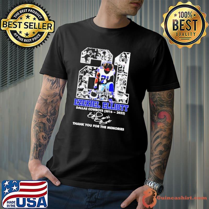 Official Ezekiel Elliott Dallas Cowboys 2016 – 2022 Thank You For The Memories Shirt