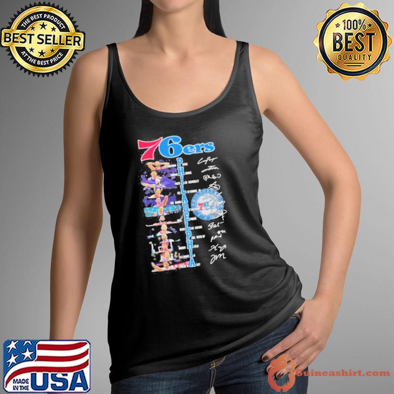 Official philadelphia 76ers 2024 Team Lineup Basketball Players Fan Shirt