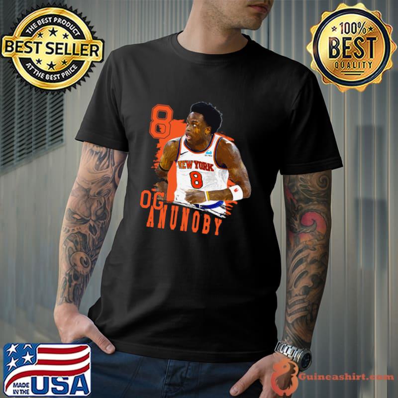 Og Anunoby 8 British professional basketball player New York Knicks T-Shirt