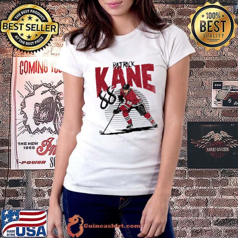 Patrick Kane American professional ice hockey right winger Chicago Rise T-Shirt Ladiestee