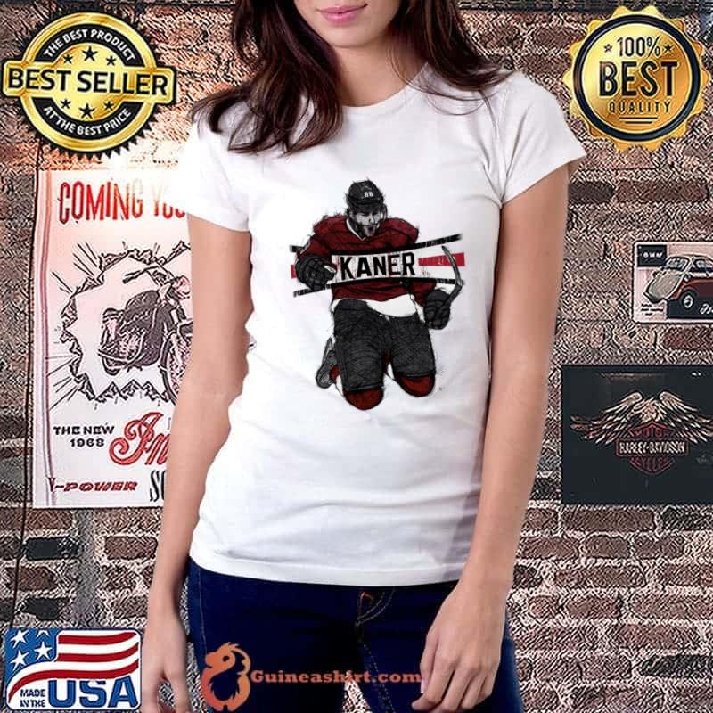 Patrick Kane American professional ice hockey right winger Chicago Sketch T-Shirt Ladiestee