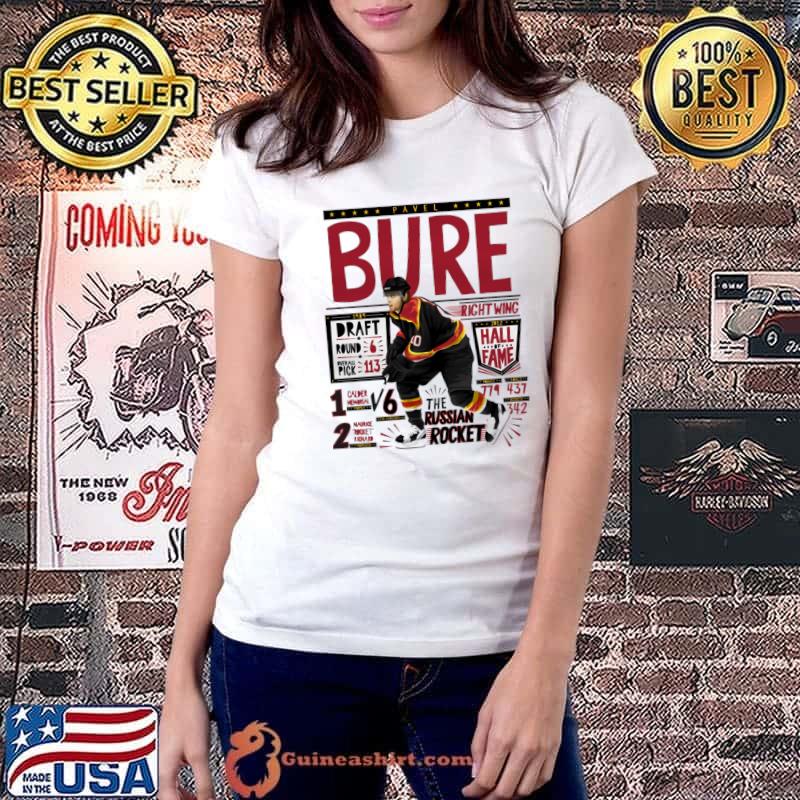 Pavel Bure Russian former professional ice hockey Vancouver Stats T-Shirt Ladiestee