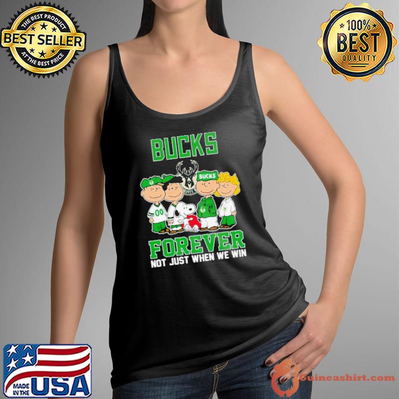 Peanuts Characters Milwaukee Bucks 2024 Forever Not Just When We Win Shirt