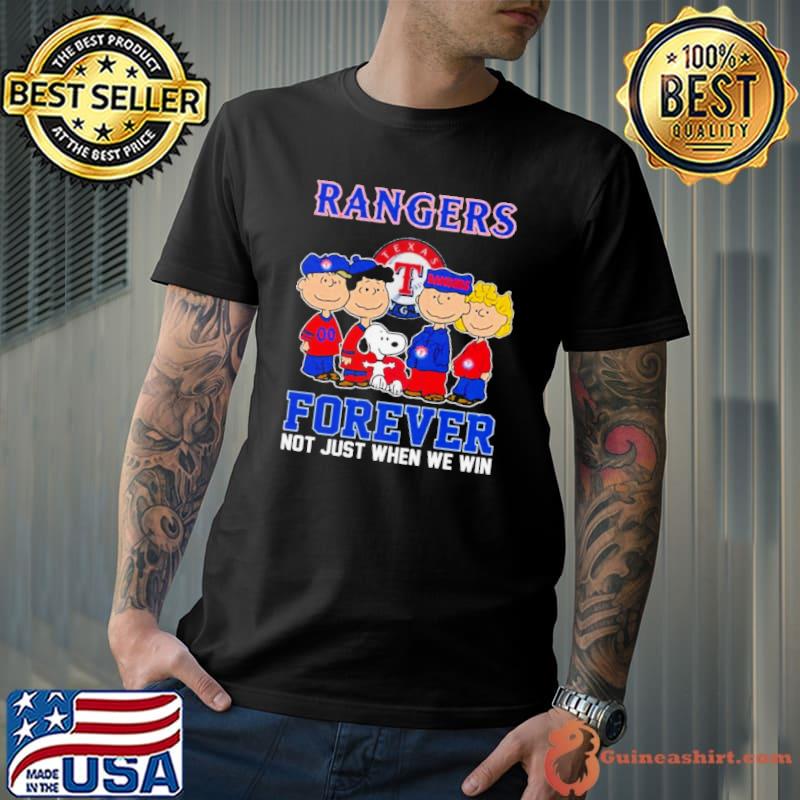 Peanuts Characters Texas Rangers Forever Not Just When We Win Shirt Unisex
