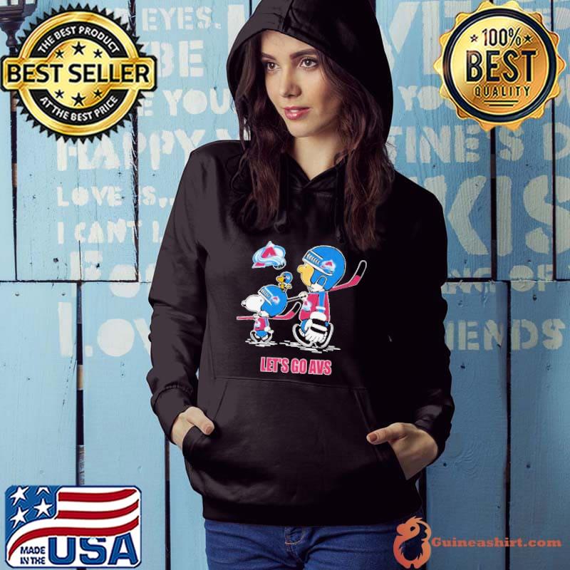 Peanuts Characters Walking Colorado Avalanche Let’s Go Avs Shirt Hoodie