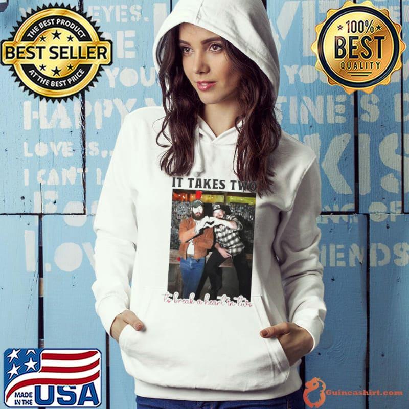 Post Malone Morgan Wallen it takes two to break a heart in two s Hoodie