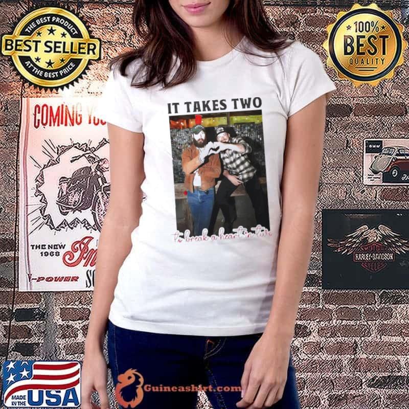 Post Malone Morgan Wallen it takes two to break a heart in two shirt