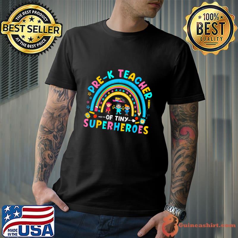 Prek Teacher Of Kergarten Back to School Rainbow T-Shirt