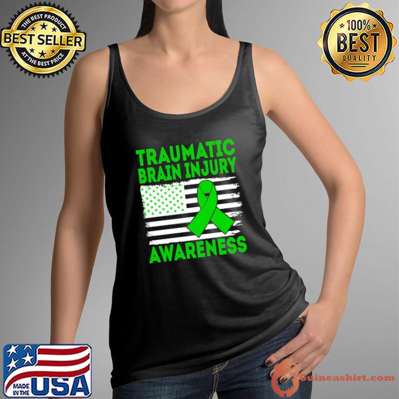 Premium traumatic Brain Injury Awareness American Flag T-Shirt