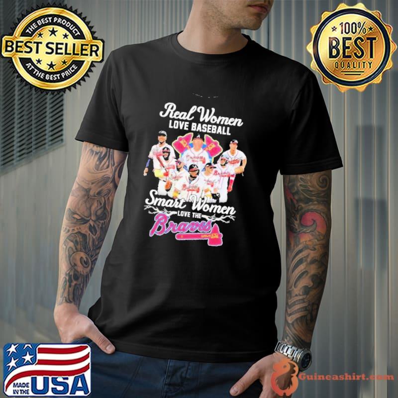 Real Women Love Baseball Smart Women Love The Atlanta Braves 2024 Signatures Shirt Unisex
