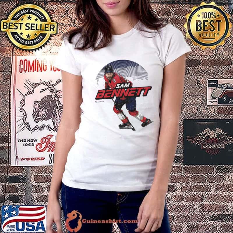 Sam Bennett Canadian professional ice hockey centre Florida Skyline T-Shirt Ladiestee