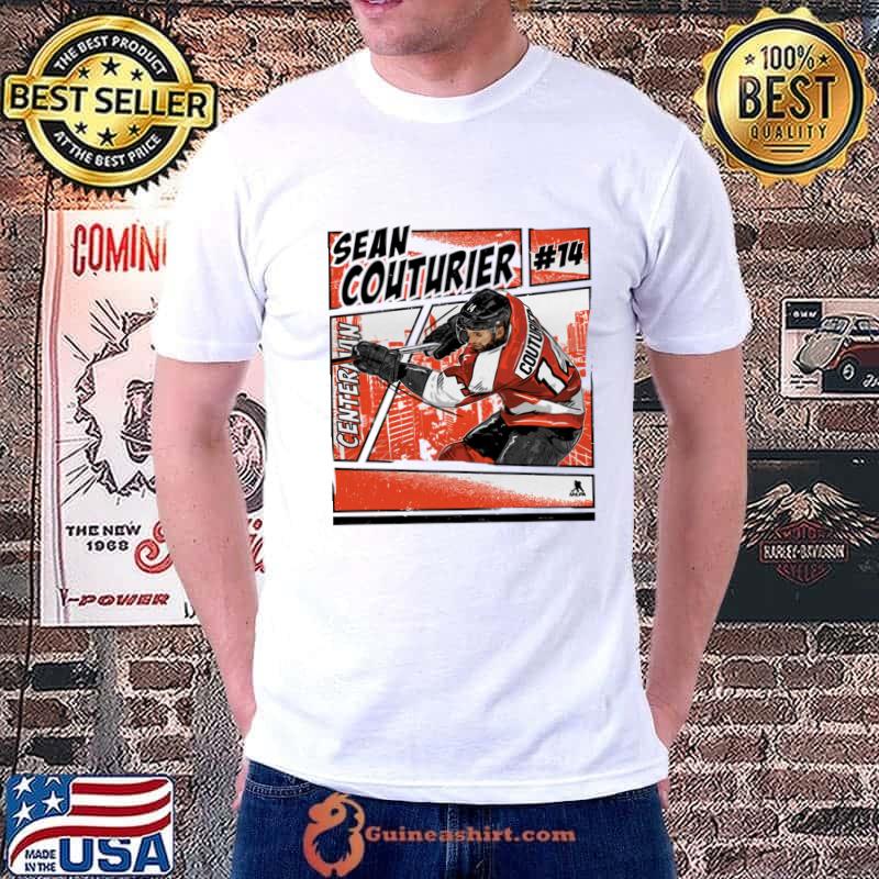 Sean Couturier American-born Canadian professional ice hockey player and captain Philadelphia Comic T-Shirt