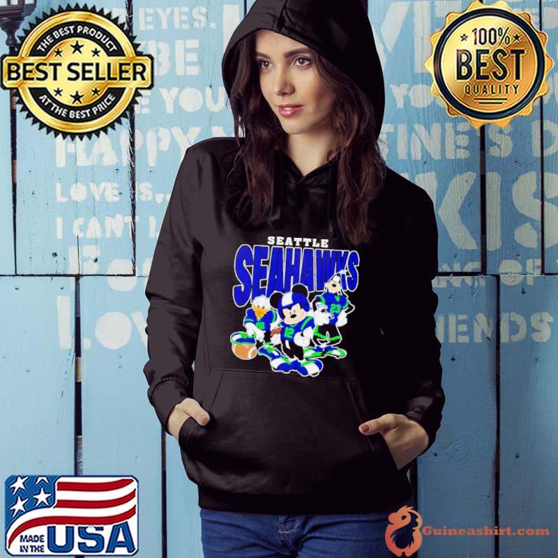 Seattle Seahawks Mickey Donald Duck And Goofy Football Team 2024 Shirt Hoodie