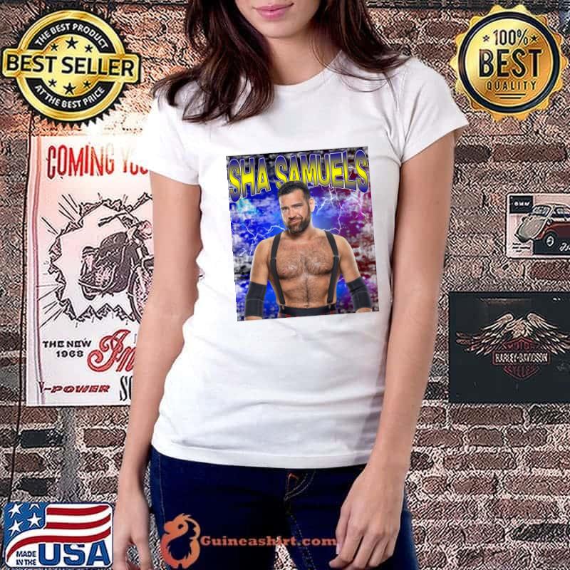 SHA SAMUELS English professional wrestler currently performing T-Shirt Ladiestee