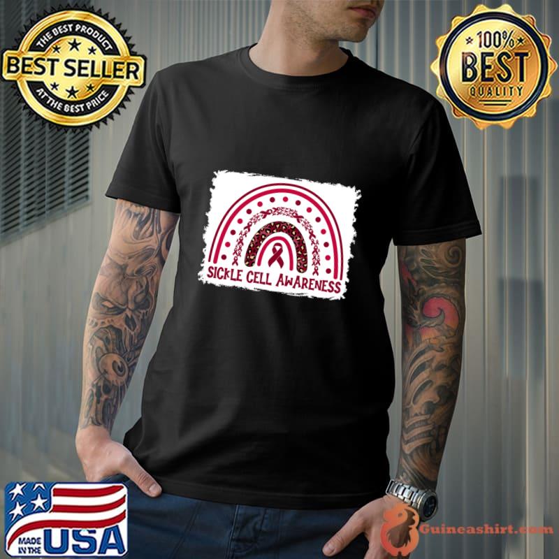 Sickle Cell Awareness Rainbow Leopard T-Shirt