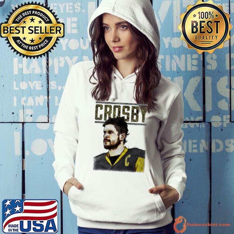 Sidney Crosby Canadian professional ice hockey centre Pittsburgh Sketch Stare T-Shirt Hoodie