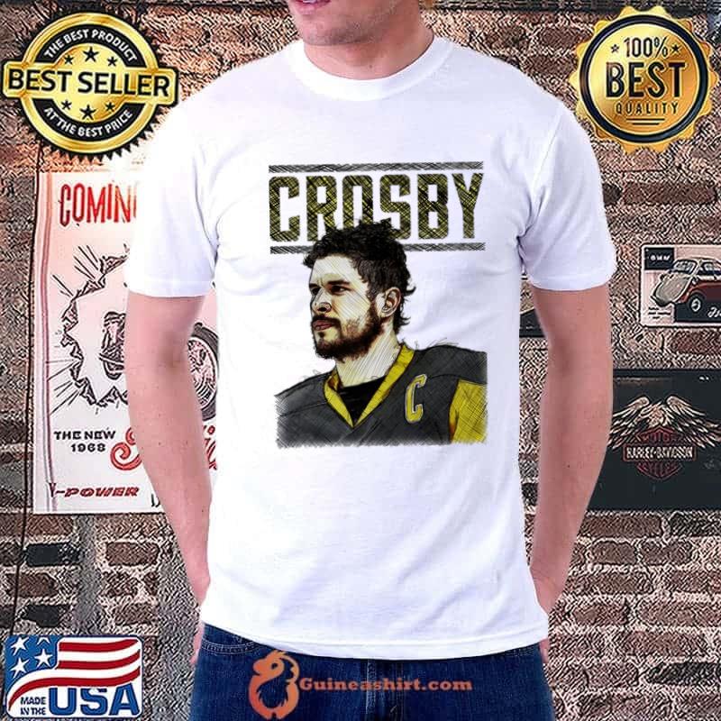 Sidney Crosby Canadian professional ice hockey centre Pittsburgh Sketch Stare T-Shirt