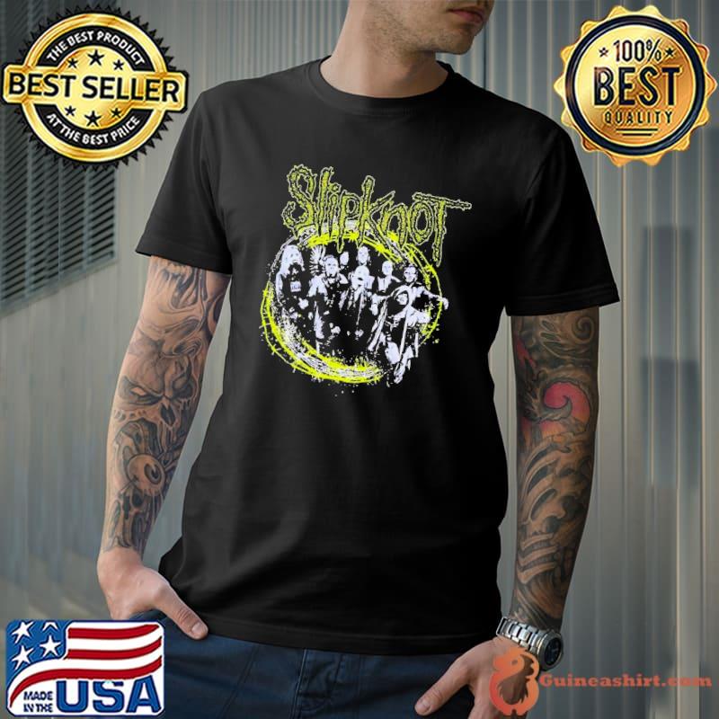 Slipknot Yellow Barb Wire Group Photo T-shirt