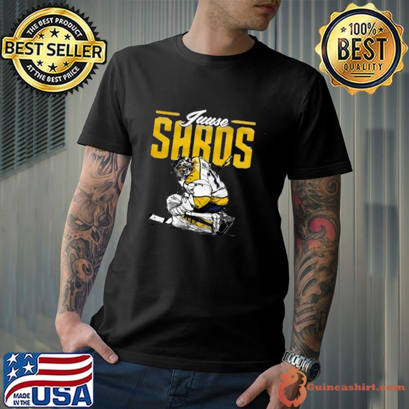 Top finnish professional ice hockey goaltender for the Nashville Predators jusse saros T-Shirt