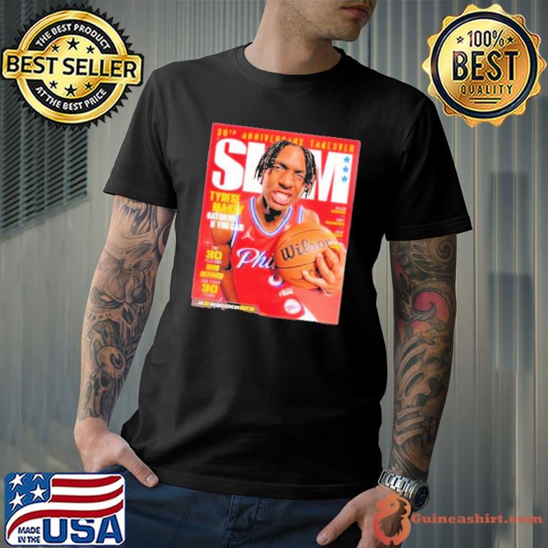 Tyrese Maxey Slam 248 30th Anniversary Takeover Catch Me If You Can Shirt
