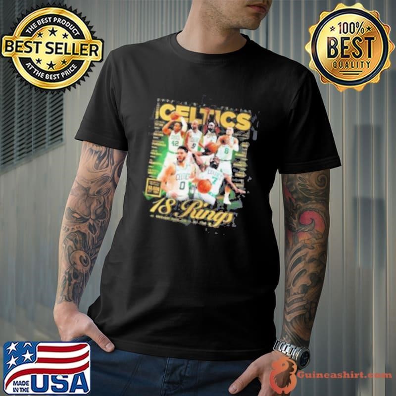 2023 24 NBA Champions Boston Celtics Gold The Metal Editions SLAM Presents 18 Rings The Greatest Franchise Of All Time Shirt