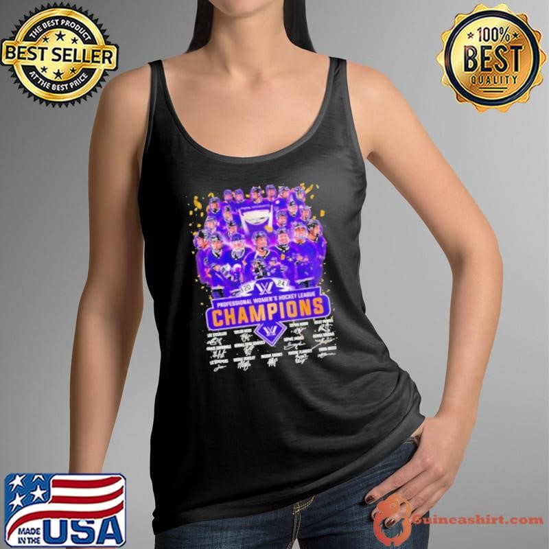 2024 Professional Women’s Hockey League Champions Minnesota Team Signatures Tank Top