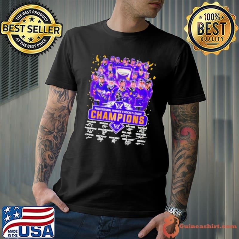 2024 Professional Women’s Hockey League Champions Minnesota Team Signatures shirt
