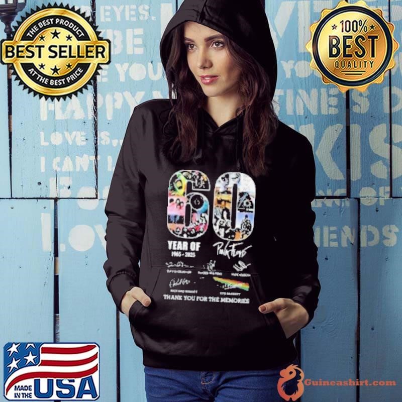 60th Anniversary Of Pink Floyd 1965 2925 Thank You For The Memories Signatures Hoodie