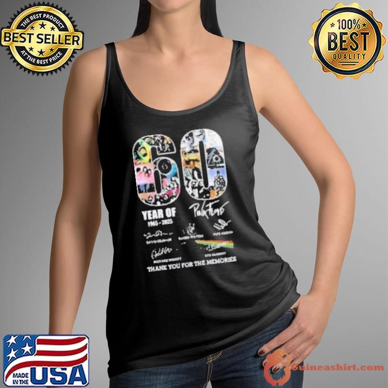 60th Anniversary Of Pink Floyd 1965 2925 Thank You For The Memories Signatures Tank Top