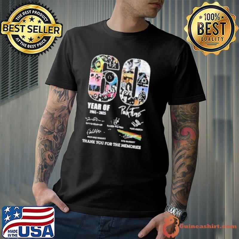 60th Anniversary Of Pink Floyd 1965 2925 Thank You For The Memories Signatures Shirt
