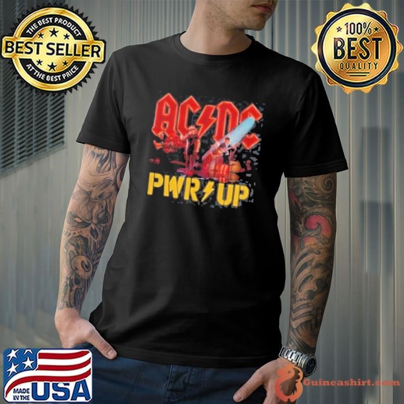 Acdc Band Comfort Colors Shirt Ac Dc Rock Music Pwr Up Classic Shirt