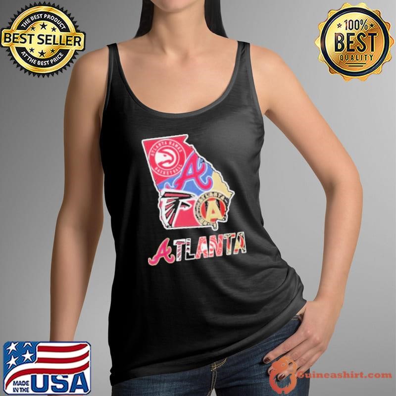 Atlanta Map Sports Teams Logo Tank Top