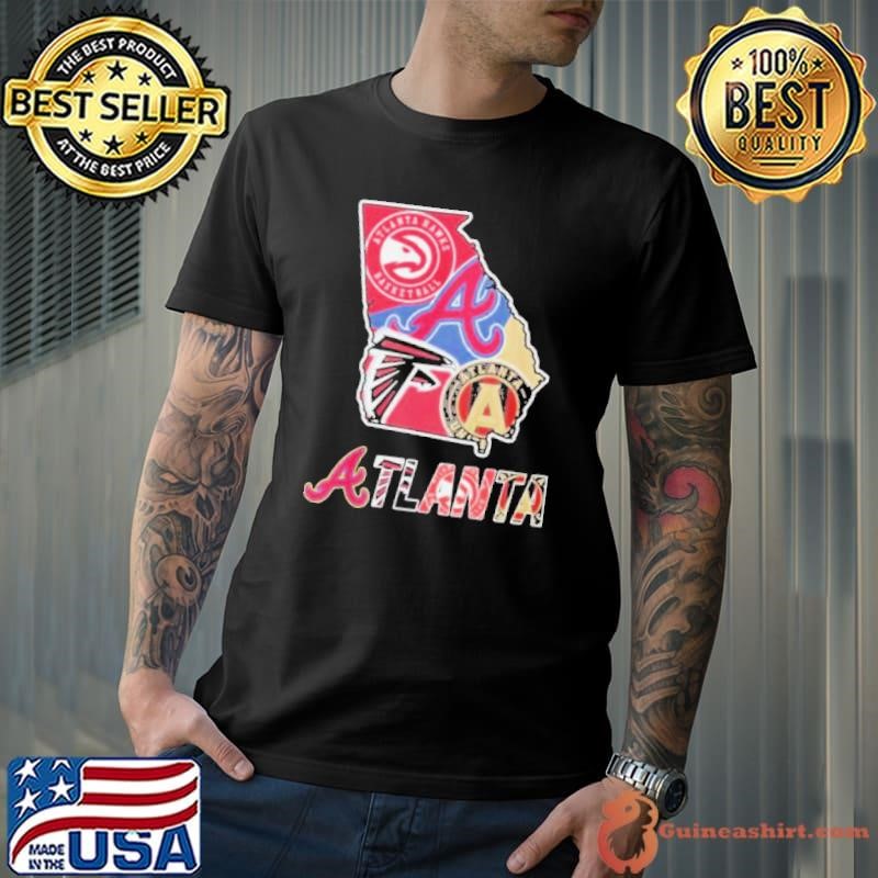 Atlanta Map Sports Teams Logo Shirt