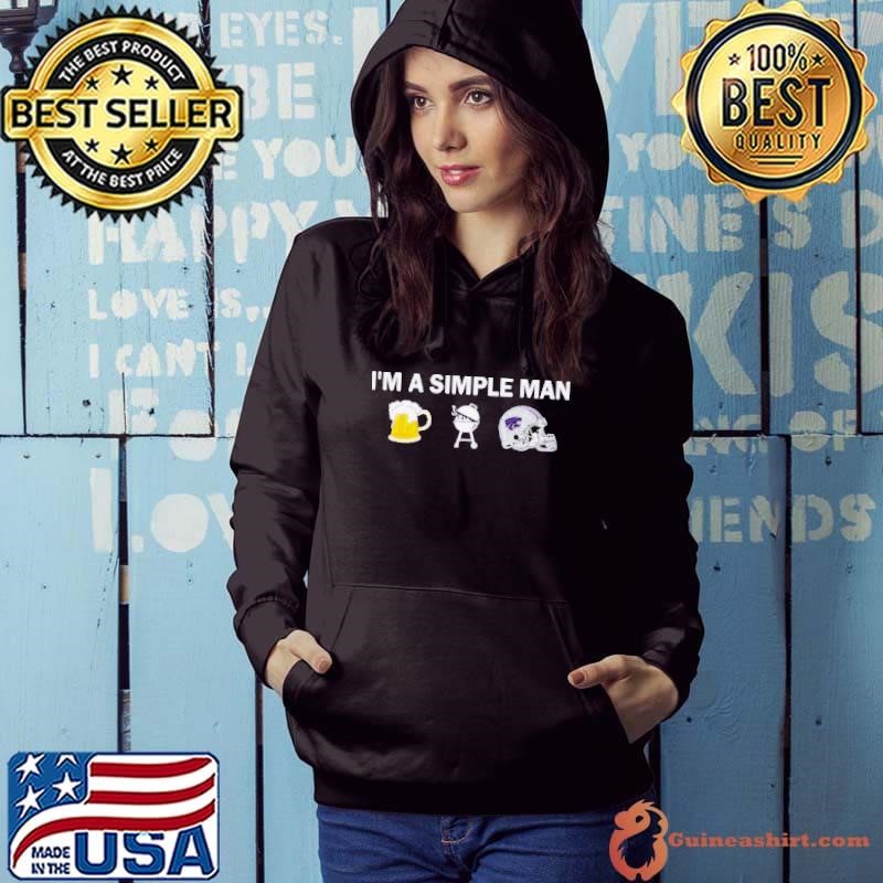 Awesome I’m A Simple Man I Like Beer BBQ And Kansas State Wildcats Hoodie