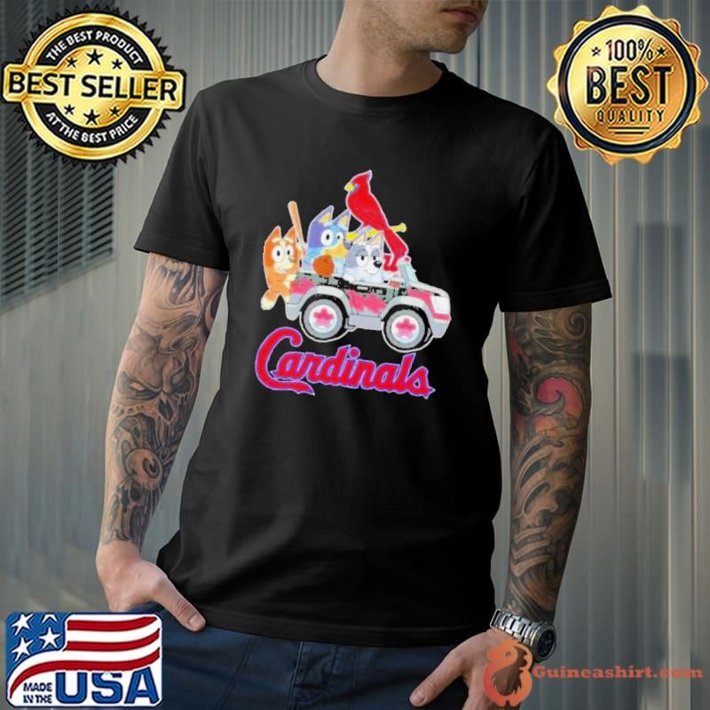 Bluey On Car St Louis Cardinals Baseball Unisex
