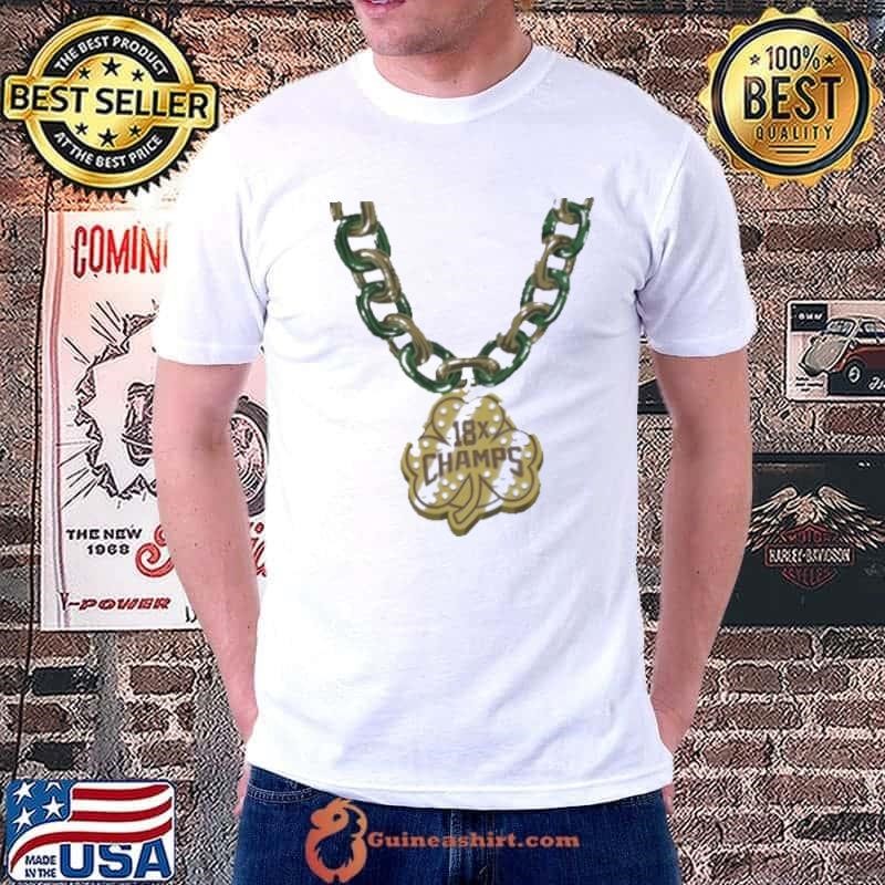 Boston Basketball 2024 Champions Shamrock Chain Shirt