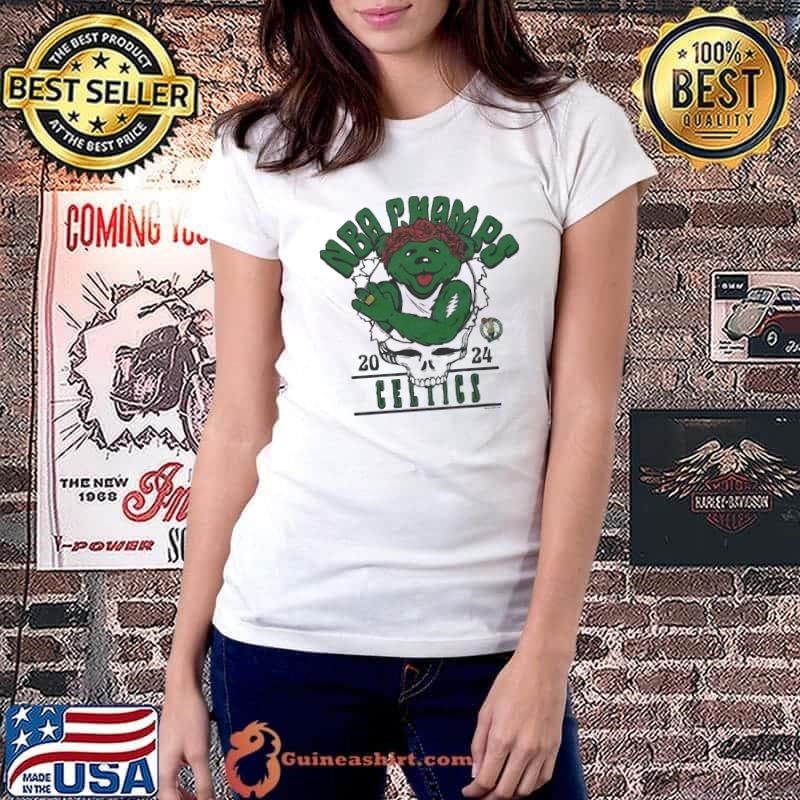 Boston Celtics 2024 NBA Finals Champions Grateful Dead Tri-Blend Ladiestee