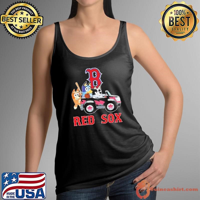 Boston Red Sox Baseball Fan Bluey Heeler Family Shirt
