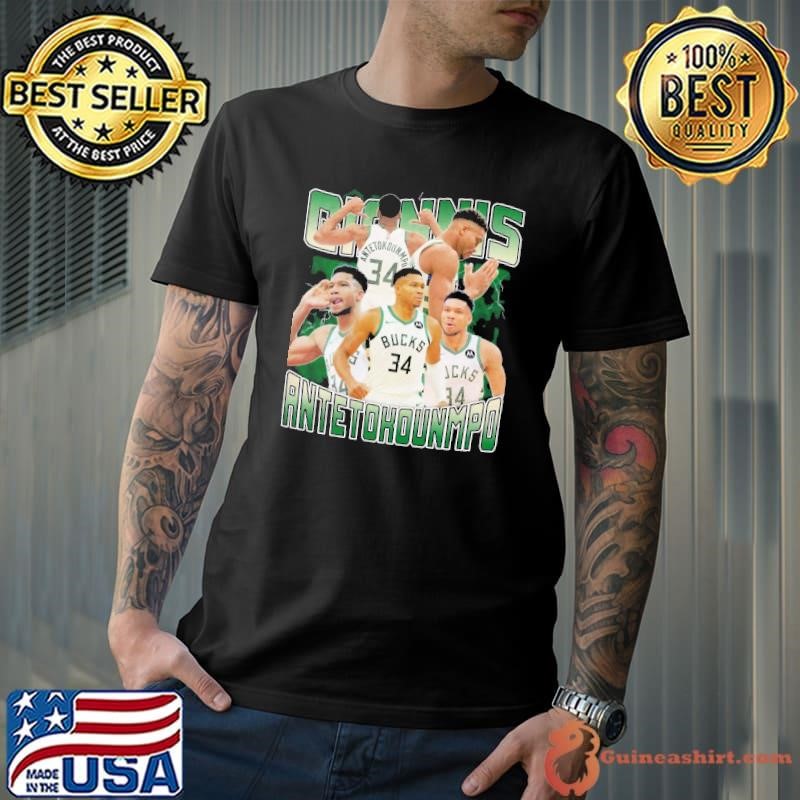 Giannis Antetokounmpo Nigerian professional basketball player Milwaukee Bucks T-Shirt