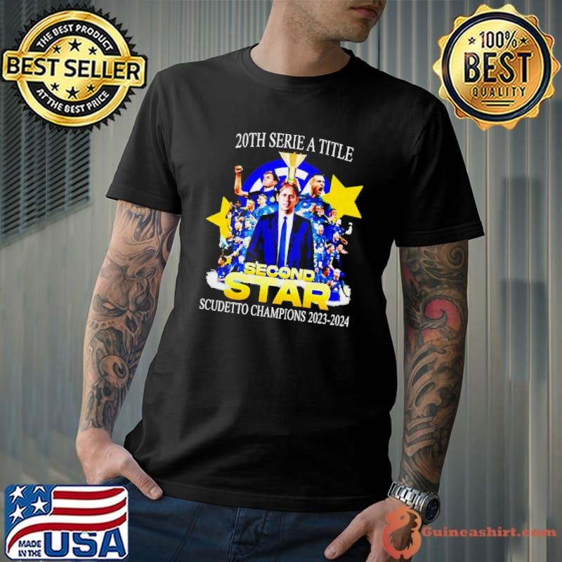 Inter Milan 20th Serie A Title Second Star Scudetto Champions 2023-2024 Unisex