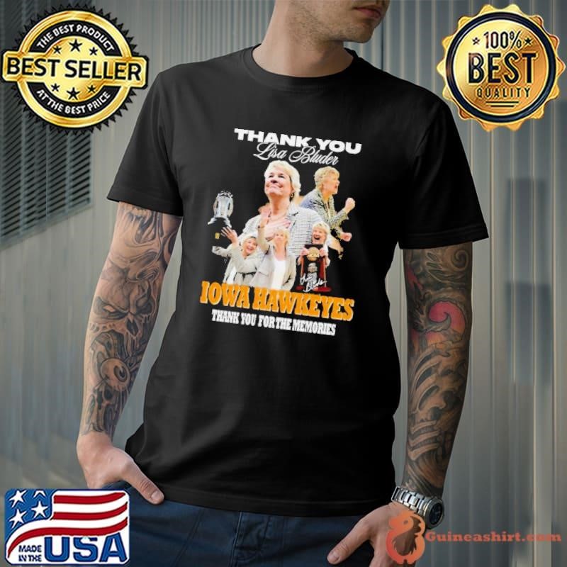 Iowa Hawkeyes Thank You Lisa Bluder Thank You For The Memories Signature Shirt