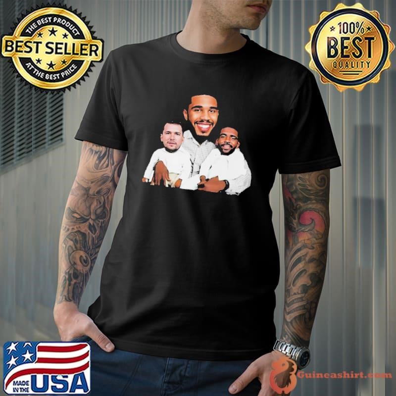 Jayson Tatum With Adopted Sons Kyrie Irving And Luka Doncic Shirt